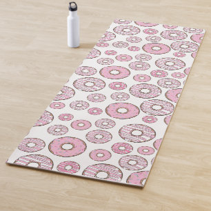 Pattern Of Doughnuts, Pink Doughnuts, Sprinkles Yoga Mat