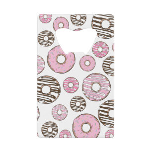 Pattern Of Doughnuts, Pink Doughnuts, White Doughn