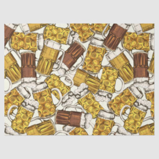 Pattern of draught beer, wheat beer, pilsner tissue paper