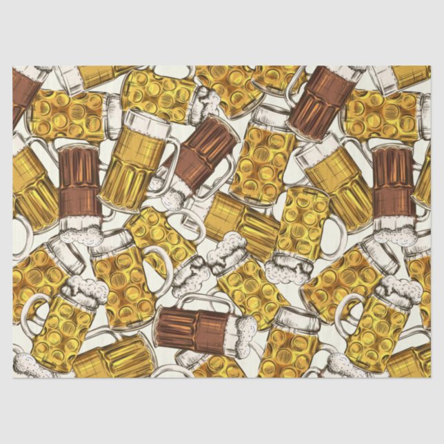 Pattern of draught beer, wheat beer, pilsner tissue paper (Front)