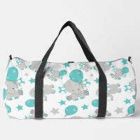 Pattern Of Elephants, Cute Elephants - Blue Grey