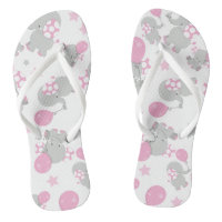 Pattern Of Elephants, Cute Elephants - Pink Grey
