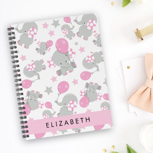 Pattern Of Elephants, Cute Elephants, Your Name Planner