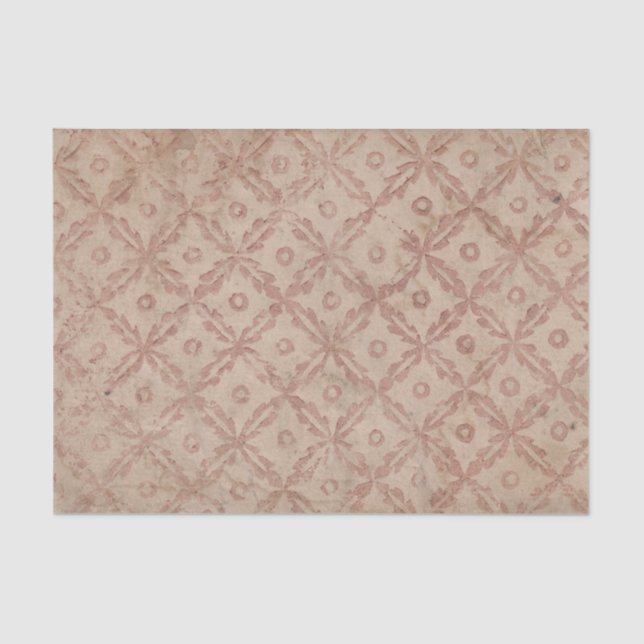 Pattern of Flowers and Circles Decoupage Paper (Front)