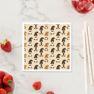 Pattern Of Gnomes, Halloween Gnomes Trick Or Treat Napkin