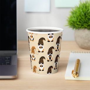 Pattern Of Gnomes, Halloween Gnomes Trick Or Treat Paper Cups