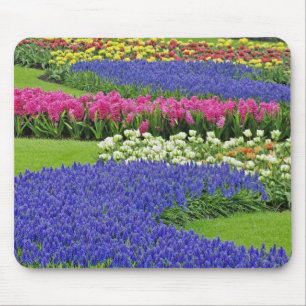 Pattern of Grape Hyacinth, tulips, and 3 Mouse Pad