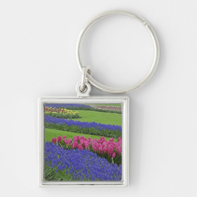 Pattern of Grape Hyacinth, tulips, and Key Ring (Front)