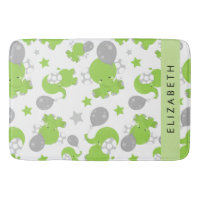 Pattern Of Green Elephants, Stars, Your Name