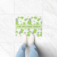Pattern Of Green Elephants, Stars, Your Name