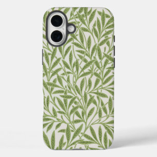 Pattern of green leafy branches iPhone 16 plus case