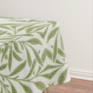 Pattern of green leafy branches  tablecloth