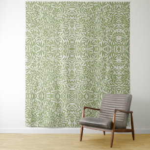 Pattern of green leafy branches  tapestry
