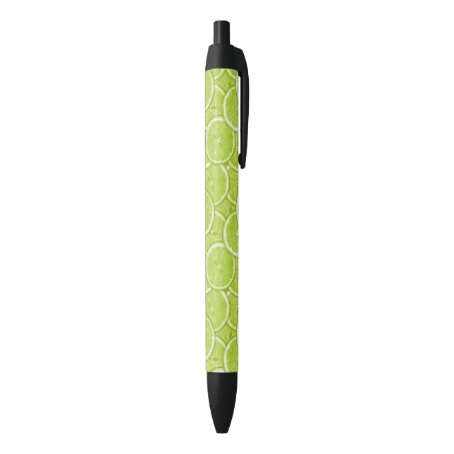Pattern Of Green Lime Slices Black Ink Pen (Bottom (Vertical))