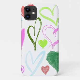 Pattern Of Hearts, Colourful Hearts, Hearts Patter Case-Mate iPhone Case