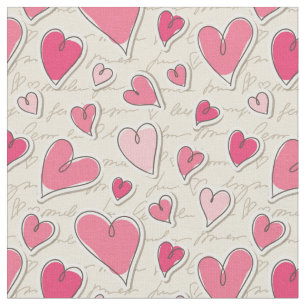 Pattern of Hearts Fabric