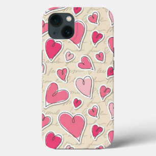 Pattern of Hearts iPhone 13 Case