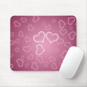 Pattern Of Hearts, Pink Hearts, Hearts Pattern Mouse Pad