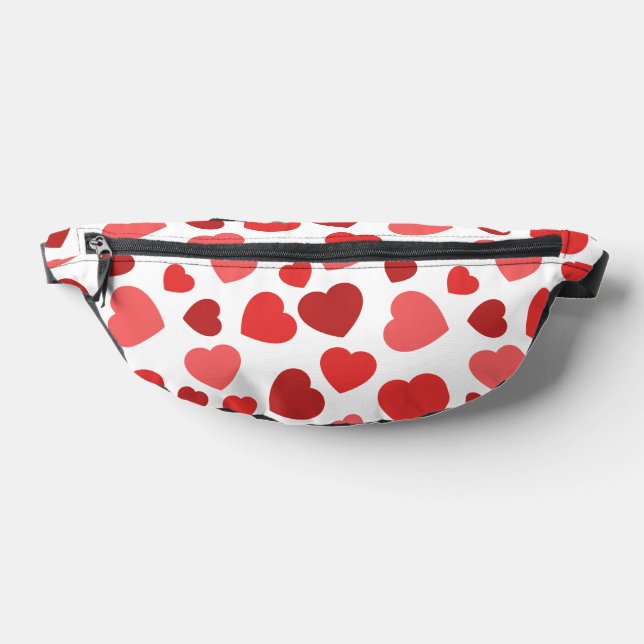 Pattern Of Hearts, Red Hearts, Hearts Pattern Bum Bags (Lay Down)