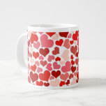 Pattern Of Hearts, Red Hearts, Love Large Coffee Mug<br><div class="desc">Cute,  fun and adorable pattern with red hearts. Modern and trendy gift,  perfect for Valentine's Day.</div>
