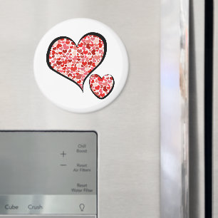 Pattern Of Hearts, Red Hearts, Love Magnet