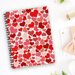 Pattern Of Hearts, Red Hearts, Love Planner<br><div class="desc">Cute,  fun and adorable pattern with red hearts. Modern and trendy gift,  perfect for Valentine's Day.</div>