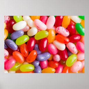 Pattern of jelly beans poster