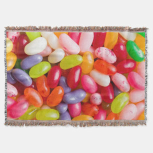 Pattern of jelly beans throw blanket