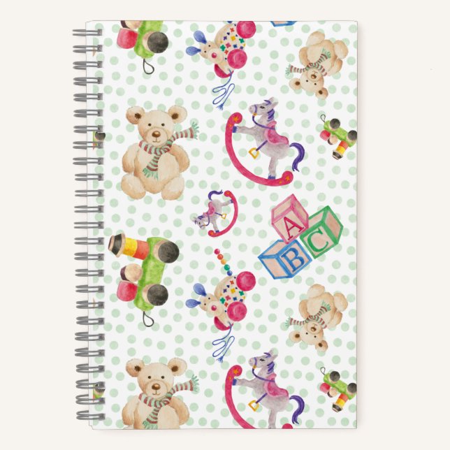 Pattern of kid's toys notebook (Front)