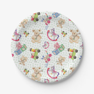 Pattern of kid's toys paper plate