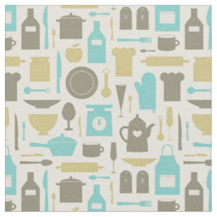 Pattern Of Kitchen Tools Fabric
