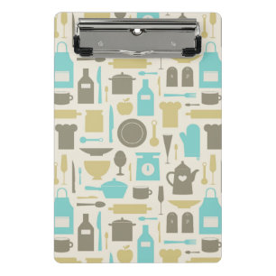 Pattern Of Kitchen Tools Mini Clipboard