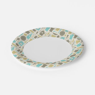 Pattern Of Kitchen Tools Paper Plate