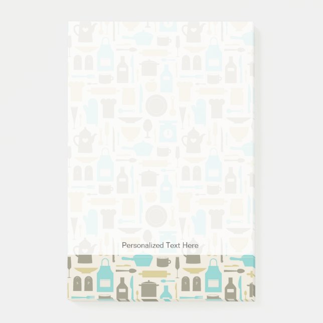 Pattern Of Kitchen Tools Post-it Notes (Front)