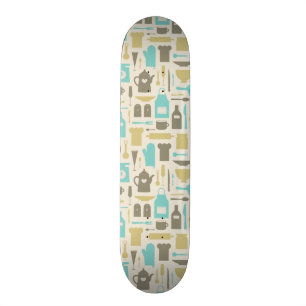 Pattern Of Kitchen Tools Skateboard