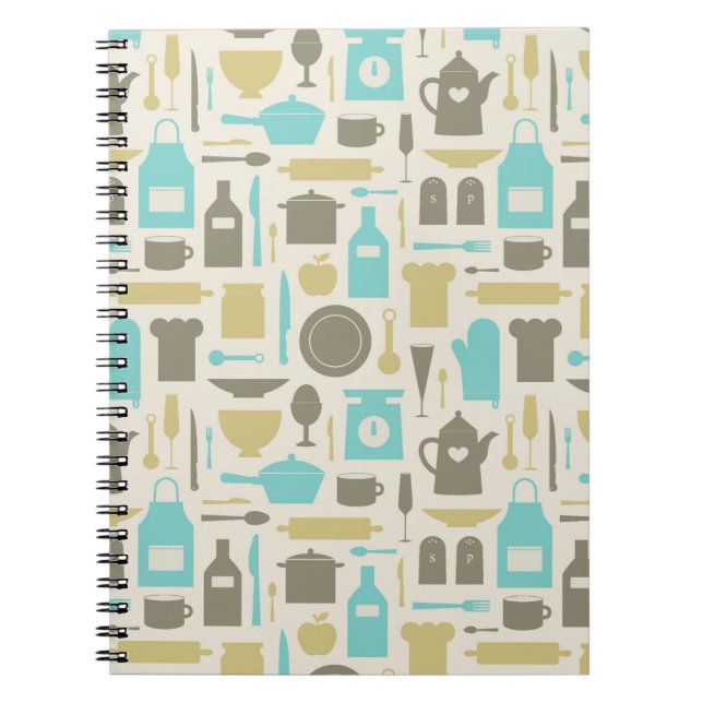 Pattern Of Kitchen Tools Spiral Notebook (Front)