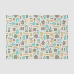 Pattern Of Kitchen Tools Tissue Paper