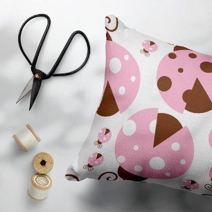 Pattern Of Ladybugs, Cute Ladybugs, Pink Ladybugs Pillowcase