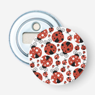 Pattern Of Ladybugs, Cute Ladybugs, Red Ladybugs Bottle Opener