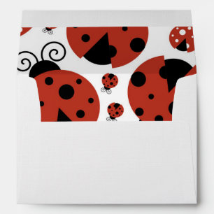 Pattern Of Ladybugs, Cute Ladybugs, Red Ladybugs Envelope