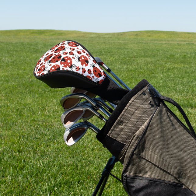 Pattern Of Ladybugs, Cute Ladybugs, Red Ladybugs Golf Head Cover (In Situ)