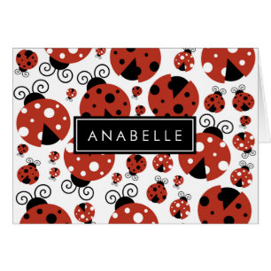 Pattern Of Ladybugs, Red Ladybugs, Your Name