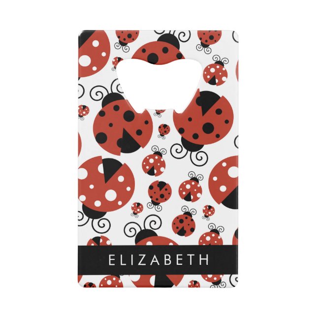 Pattern Of Ladybugs, Red Ladybugs, Your Name (Front)