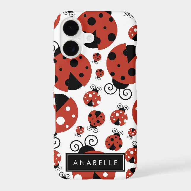 Pattern Of Ladybugs, Red Ladybugs, Your Name (Back)
