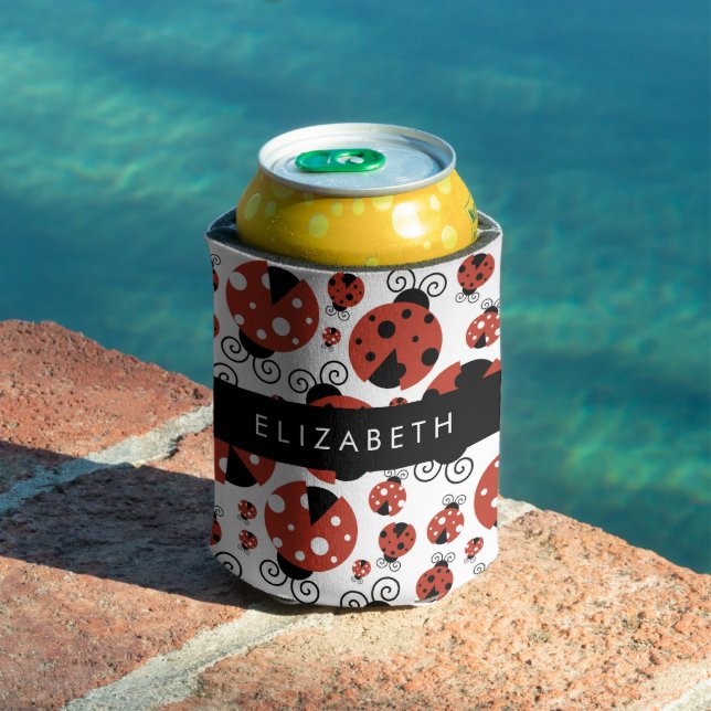 Pattern Of Ladybugs, Red Ladybugs, Your Name Can Cooler (In Situ Pool)