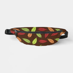 Pattern Of Leaves, Colourful Leaves, Autumn Leaves Bum Bags
