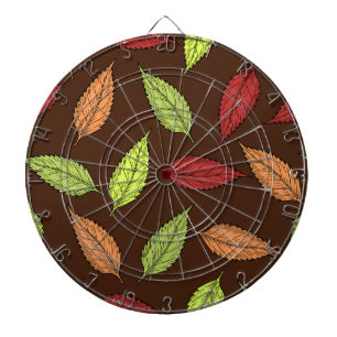 Pattern Of Leaves, Colourful Leaves, Autumn Leaves Dartboard