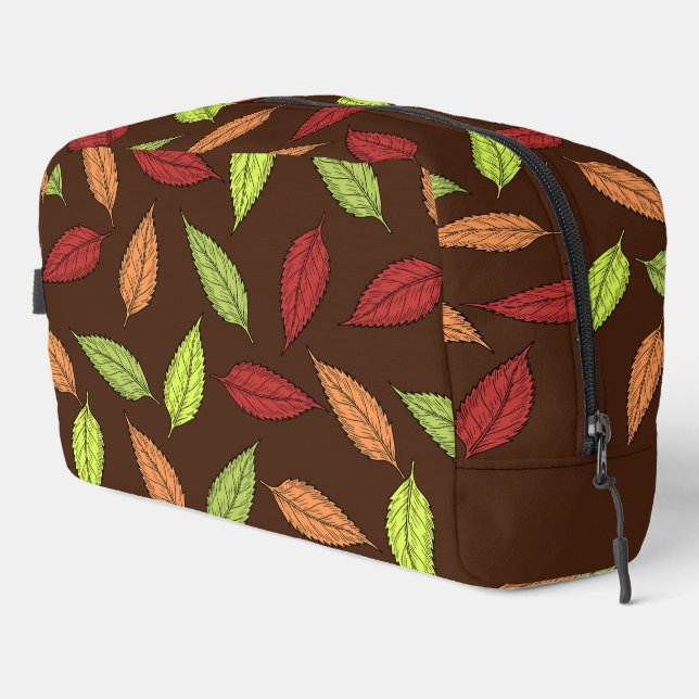 Pattern Of Leaves, Colourful Leaves, Autumn Leaves Dopp Kit (Right Corner)