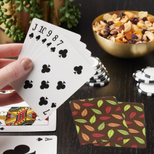 Pattern Of Leaves, Colourful Leaves, Autumn Leaves Playing Cards