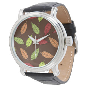 Pattern Of Leaves, Colourful Leaves, Autumn Leaves Watch
